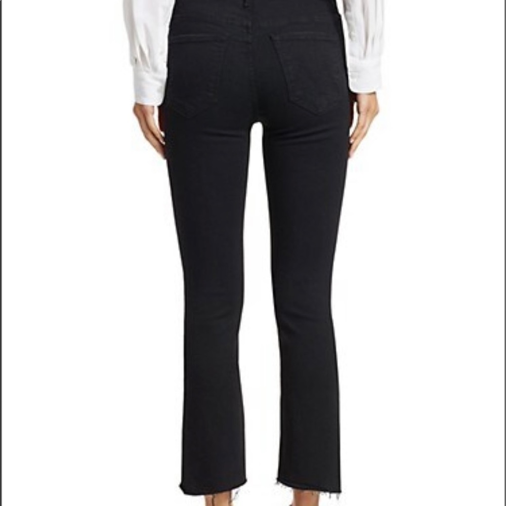 Mother Insider Mid-Rise Crop Step Fray Hem Jeans, Size 27